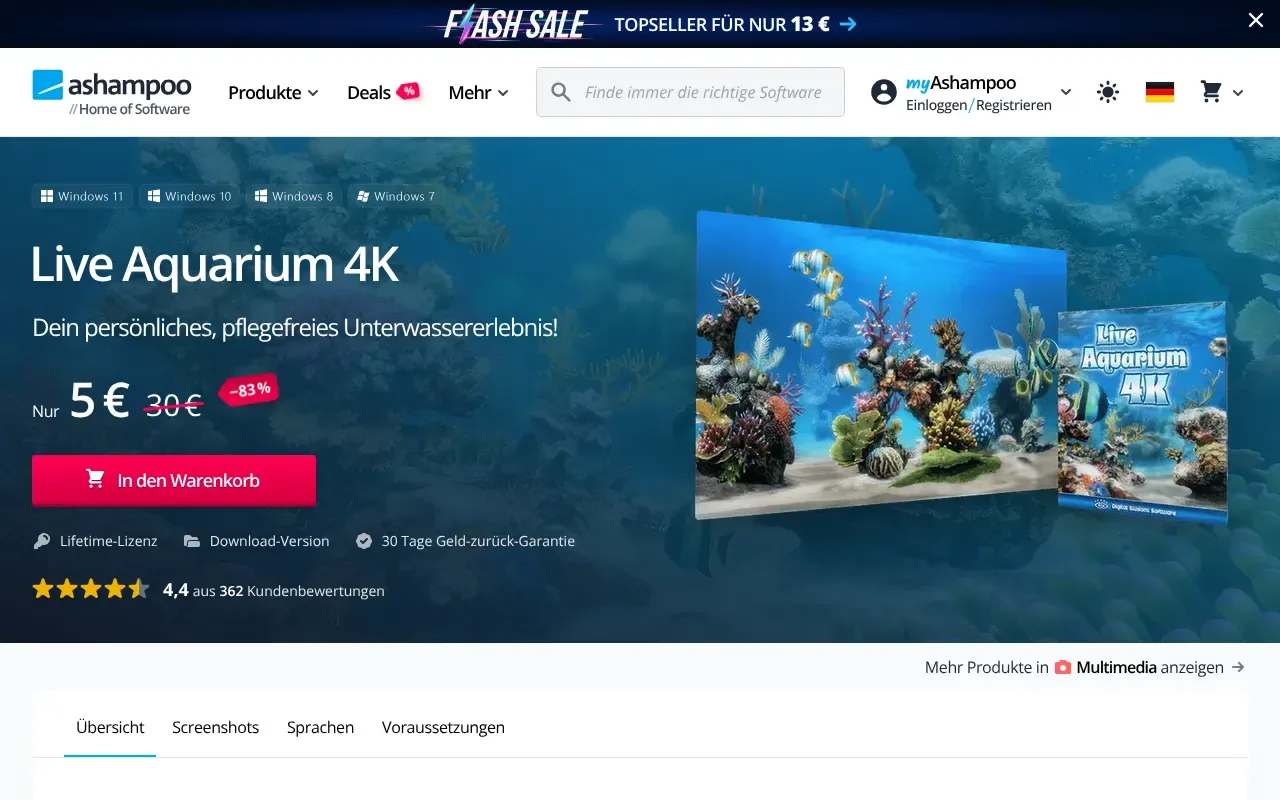 Ashampoo Live Aquarium 4K