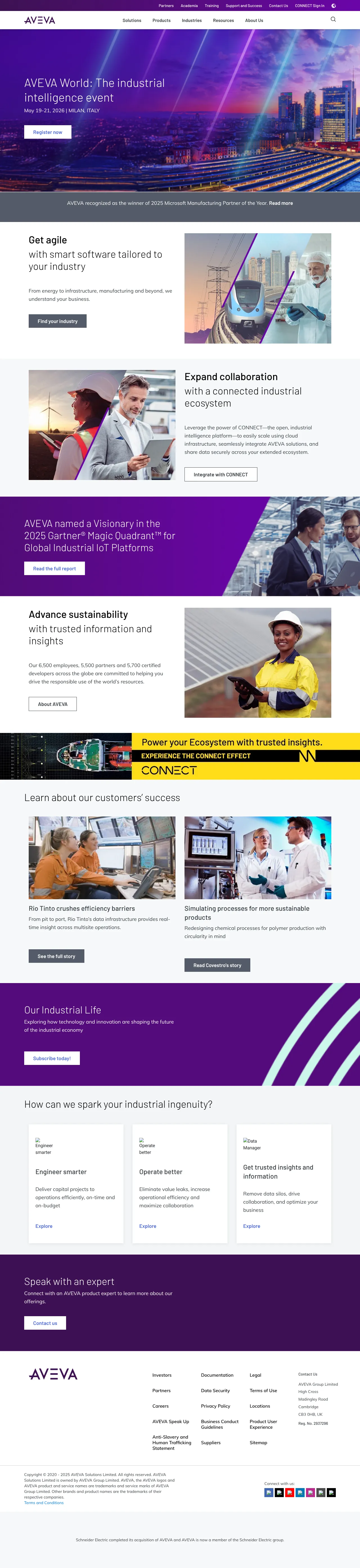 Screenshot von AVEVA