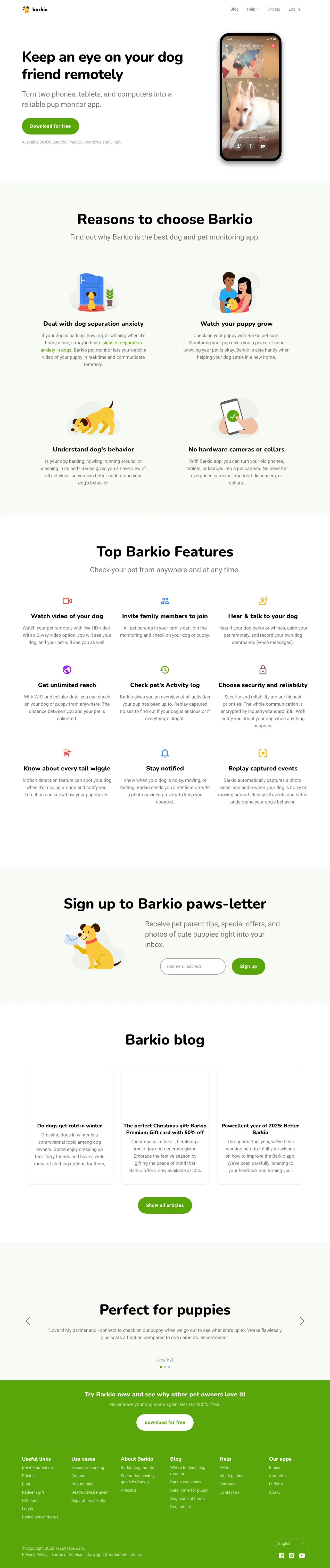 Screenshot von Barkio