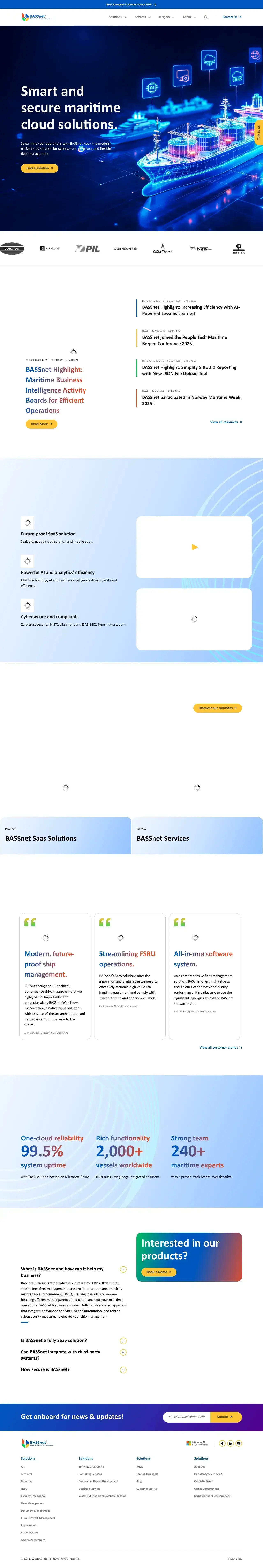 Screenshot von BASSnet Suite