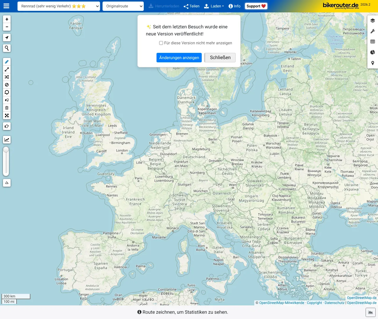 Screenshot von bikerouter.de