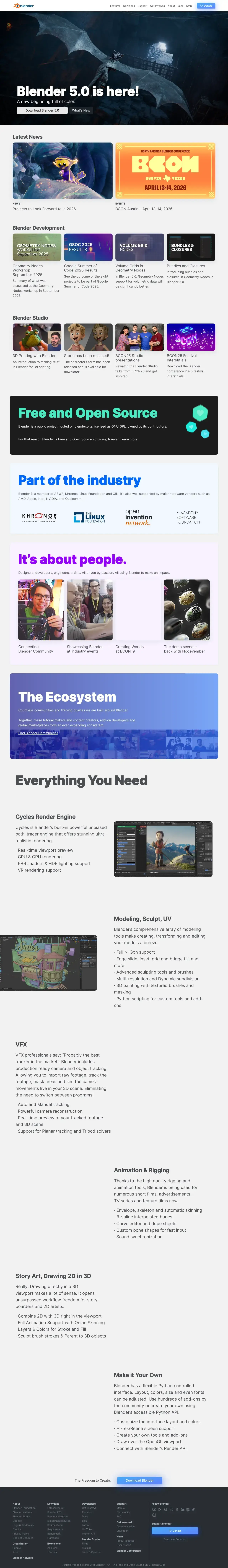 Screenshot von Blender