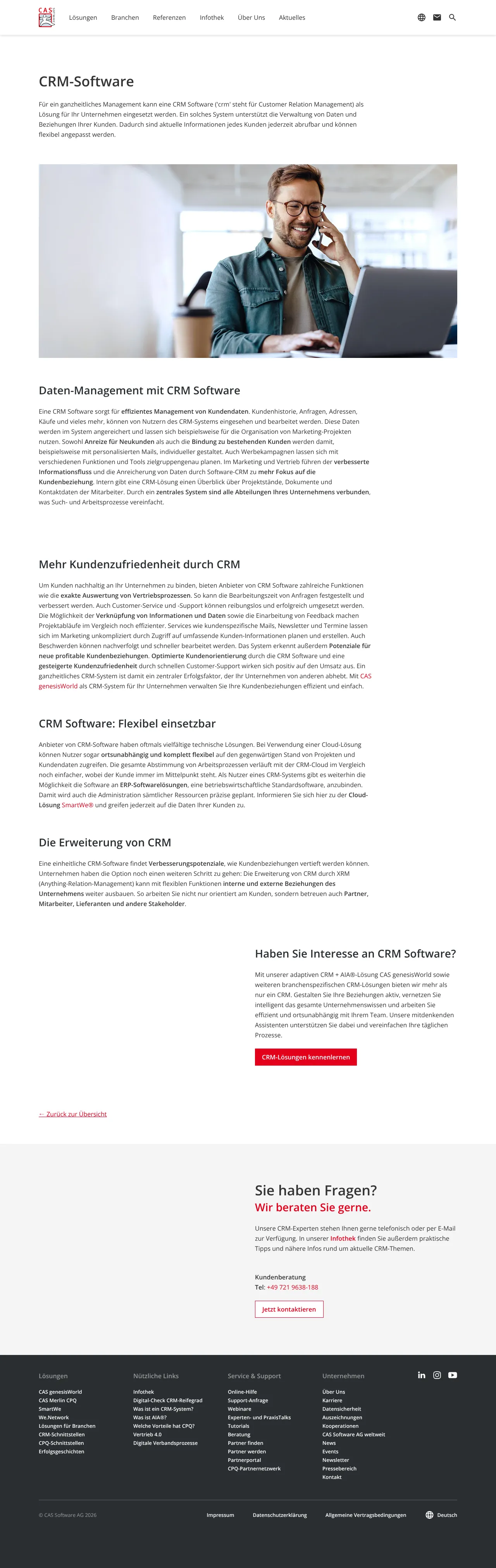 Screenshot von CAS genesisWorld