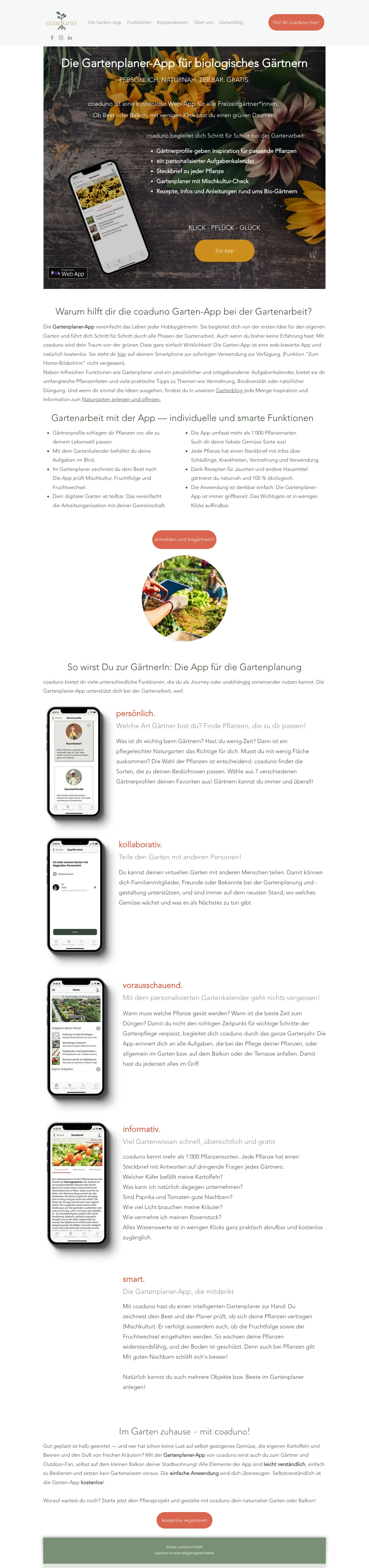 Screenshot von coaduno