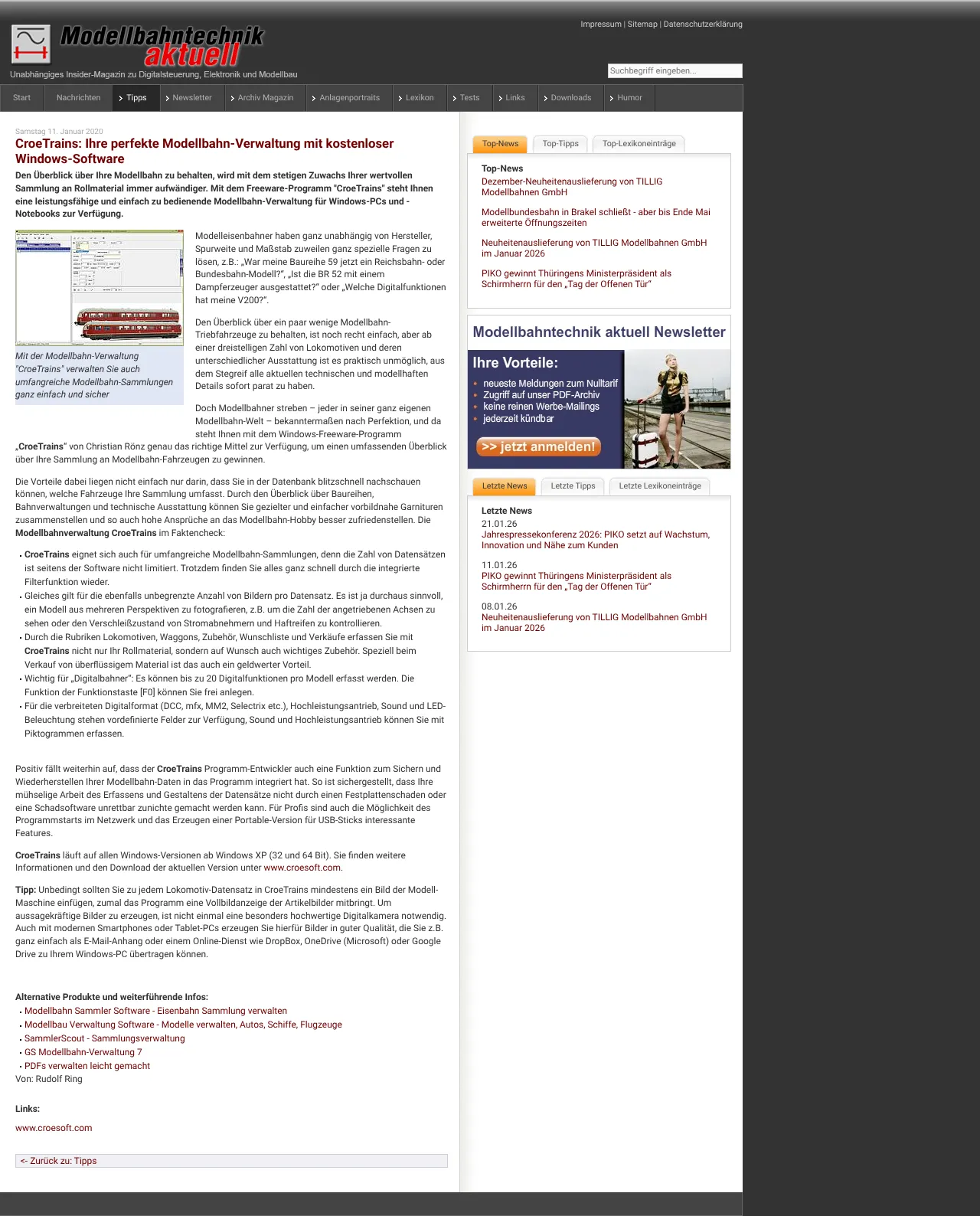 Screenshot von CroeTrains