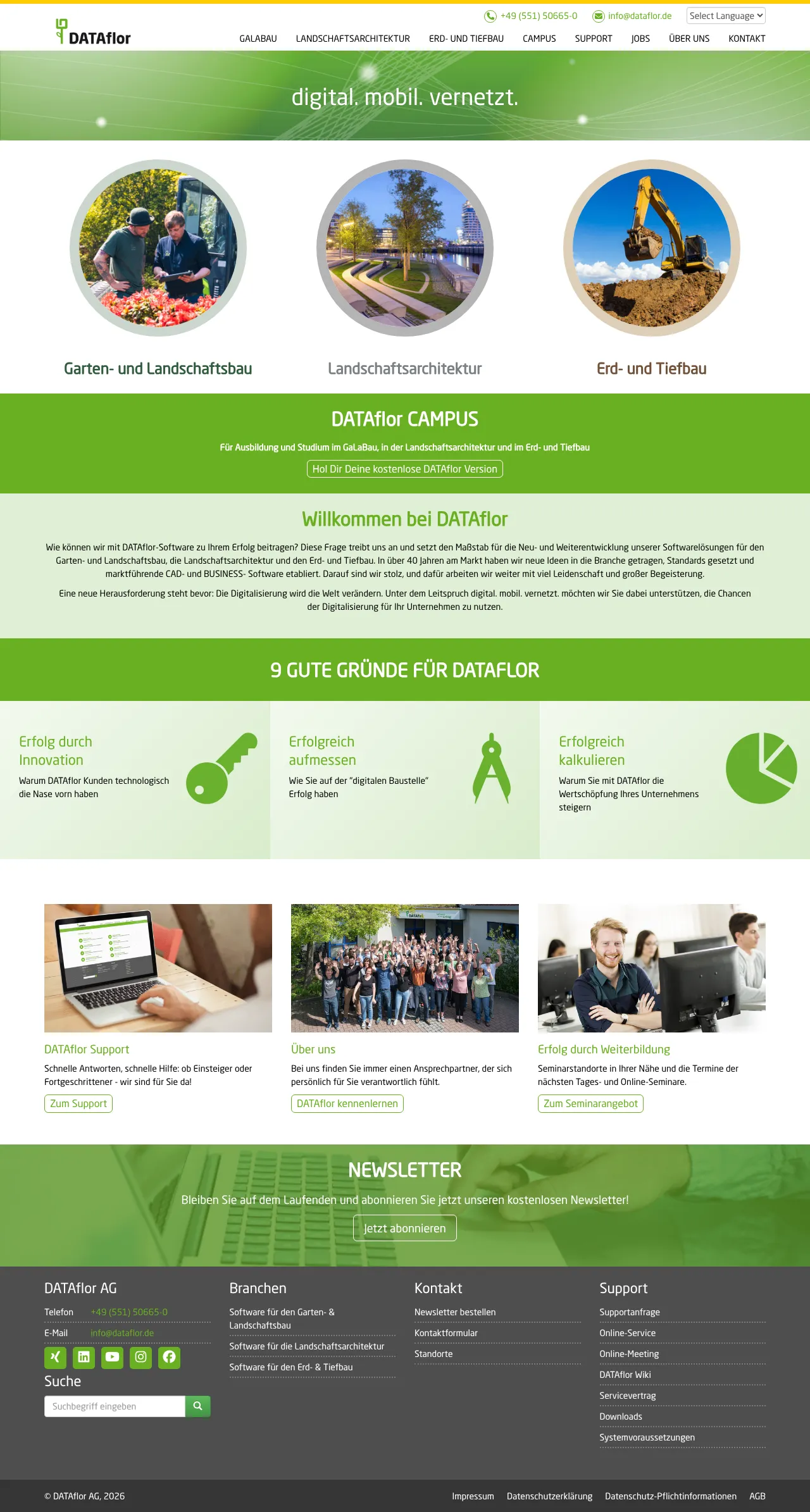 Screenshot von DATAflor GREENXPERT