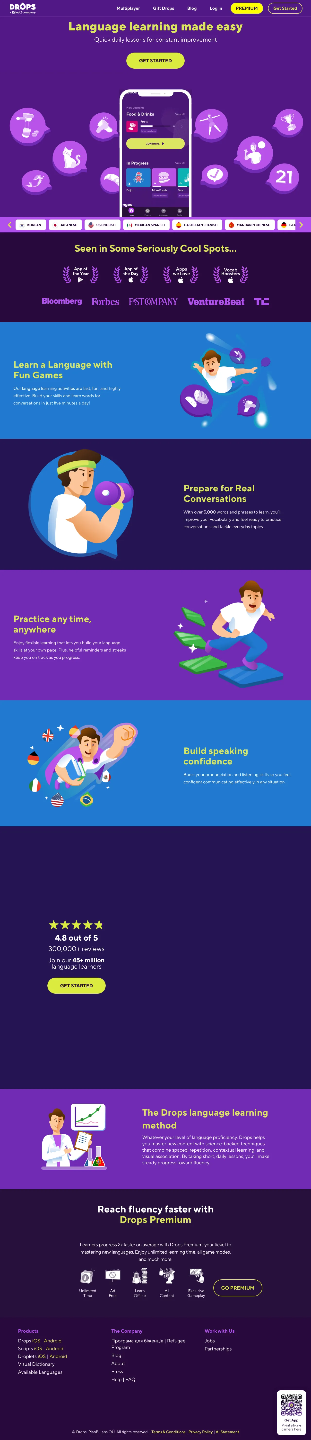 Screenshot von Drops