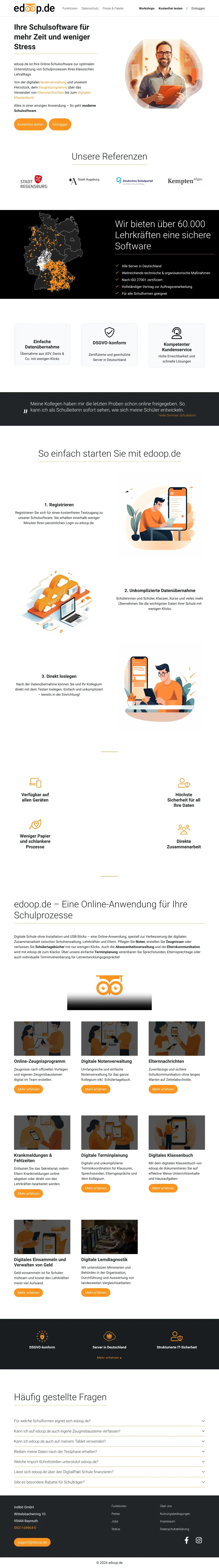 Screenshot von edoop.de