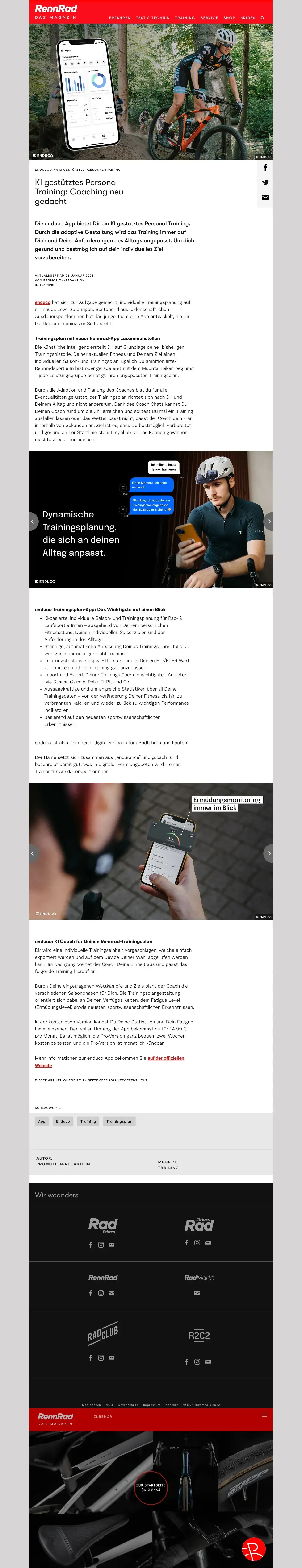 Screenshot von enduco