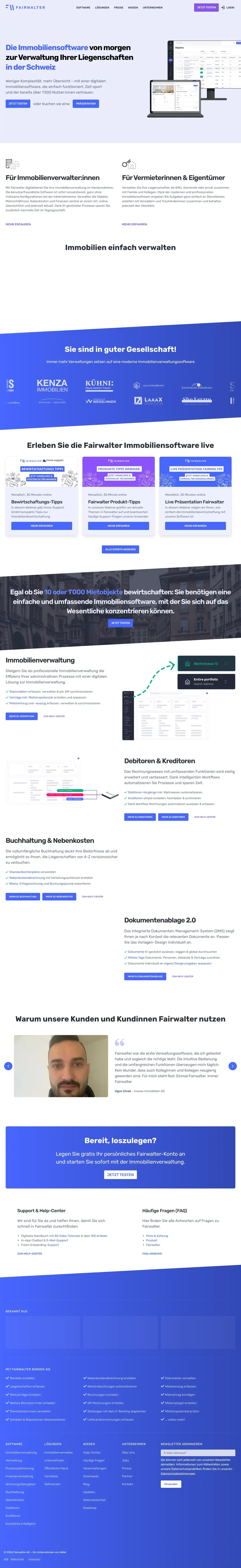 Screenshot von Fairwalter