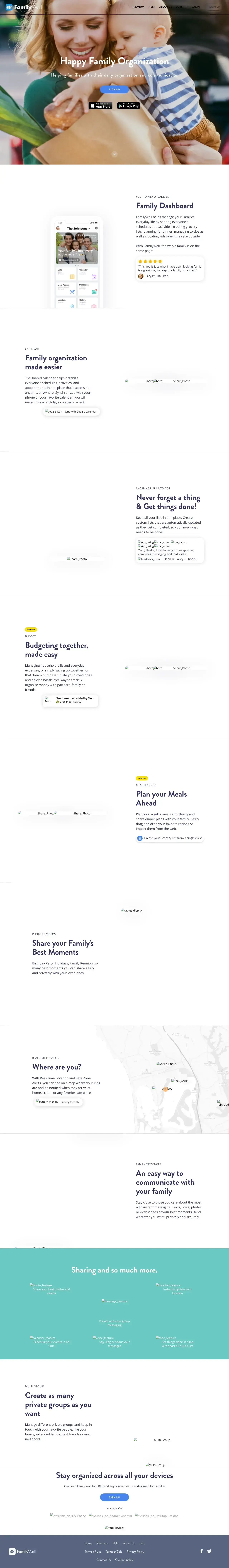 Screenshot von FamilyWall