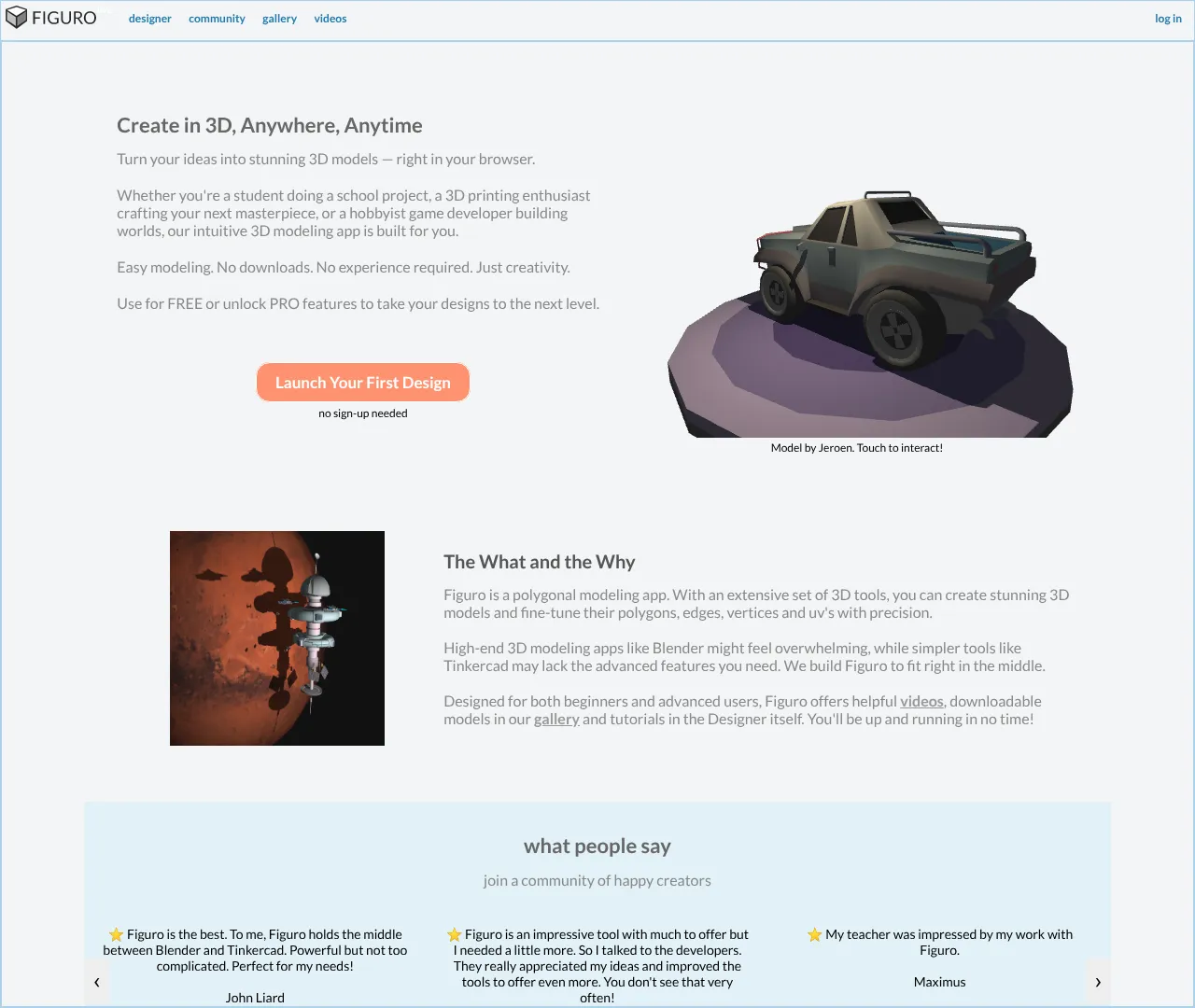 Screenshot von Figuro