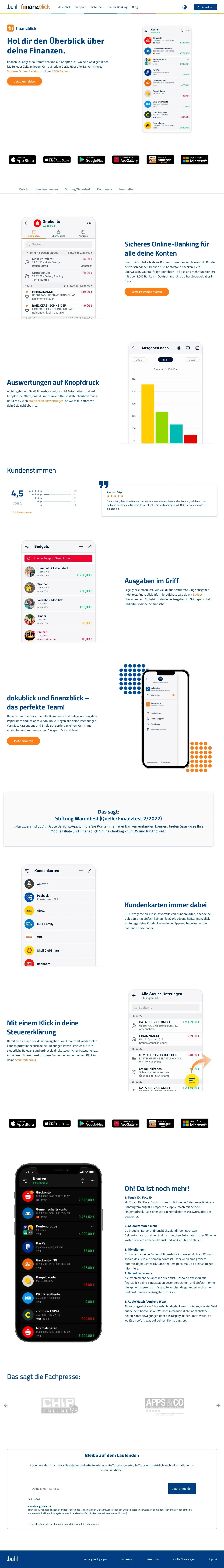 Screenshot von finanzblick