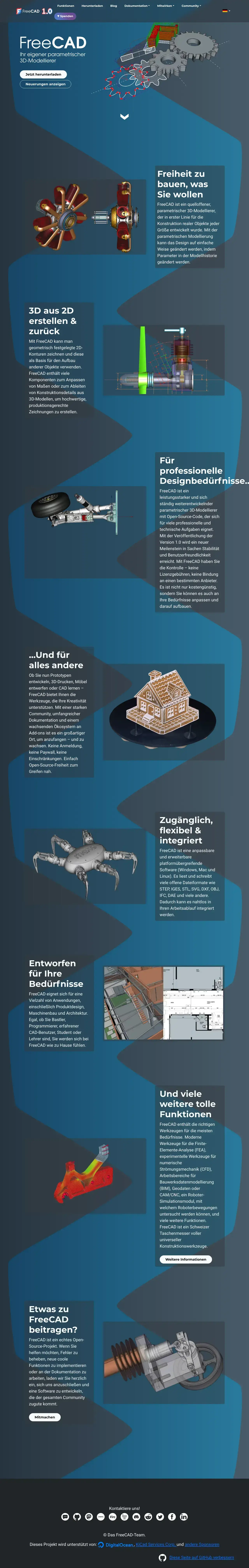 Screenshot von FreeCAD