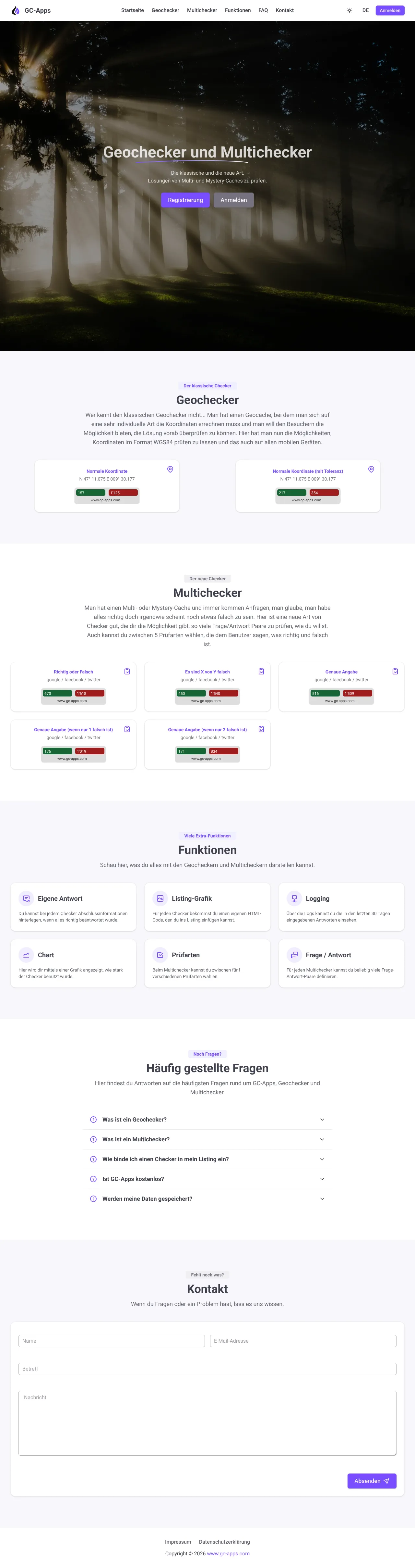 Screenshot von GC-Apps