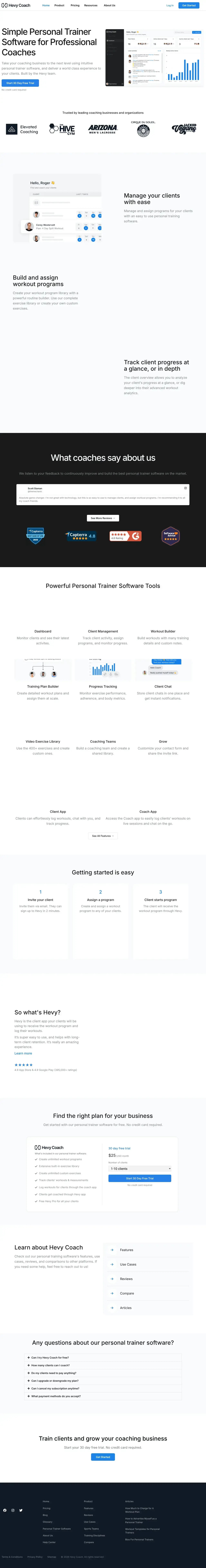 Screenshot von Hevy Coach