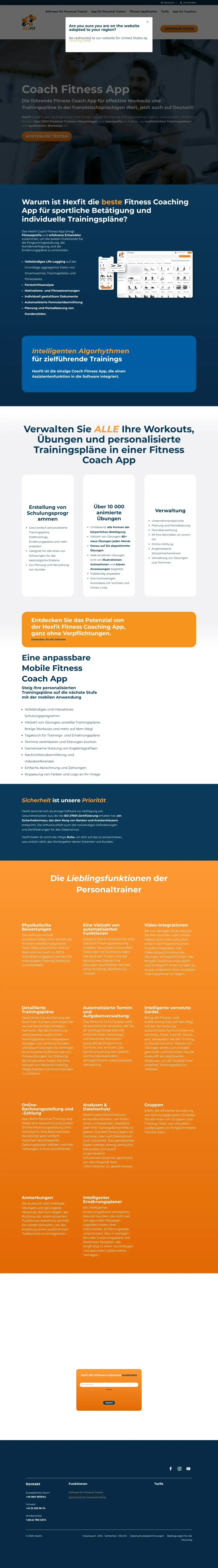 Screenshot von Hexfit