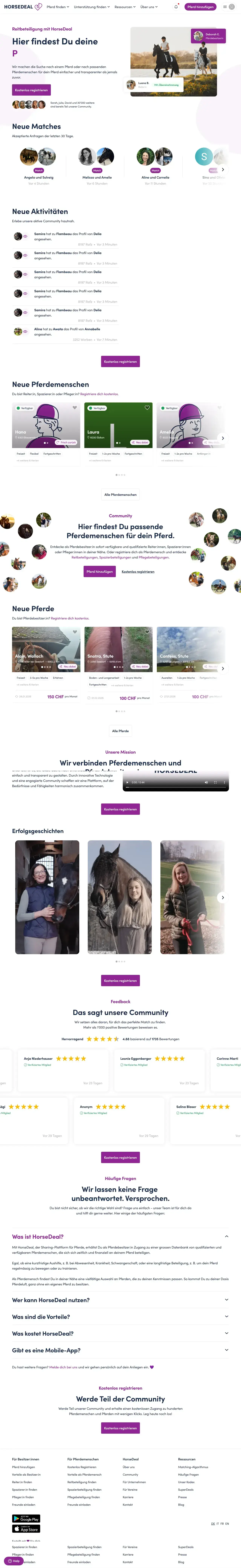 Screenshot von HorseDeal
