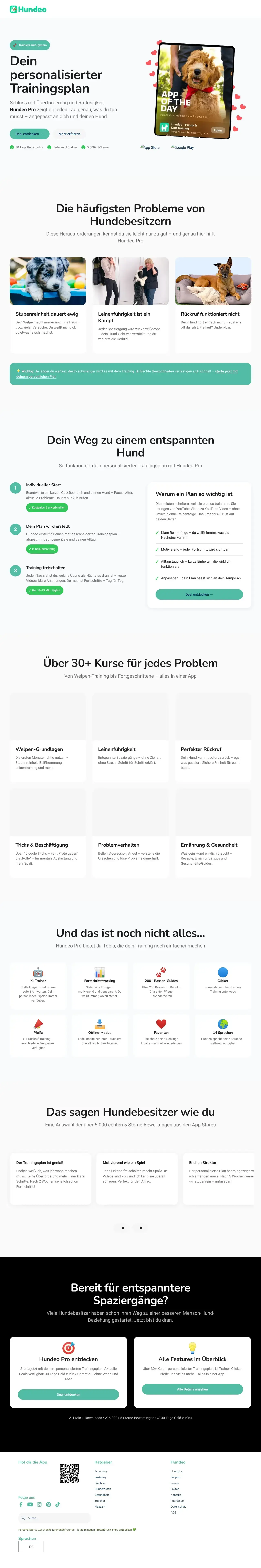 Screenshot von Hundeo