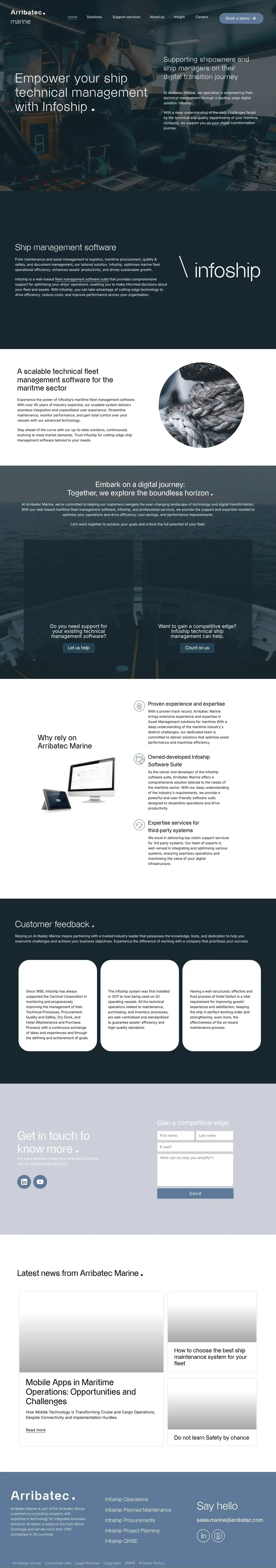 Screenshot von Infoship