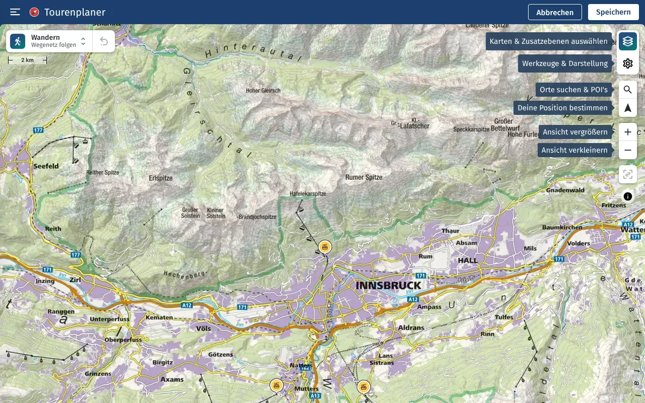 KOMPASS Routenplaner & Wanderkarte