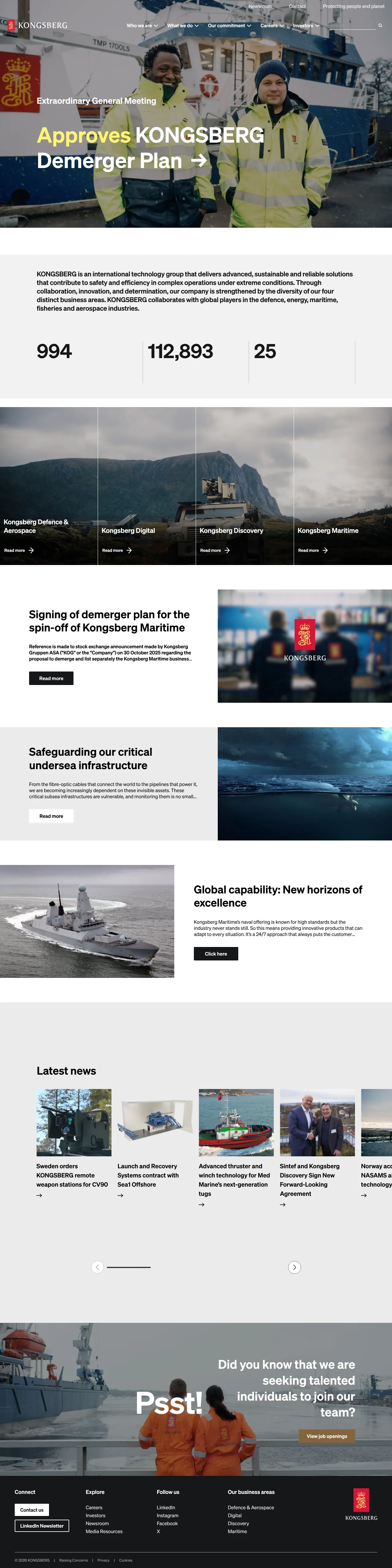 Screenshot von Kongsberg Maritime Digital Solutions