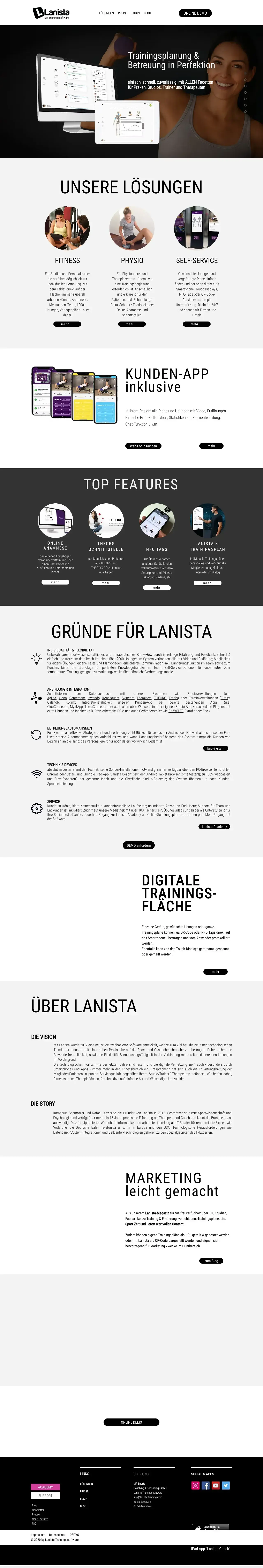 Screenshot von Lanista