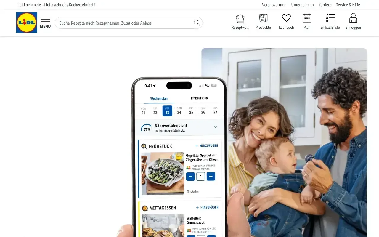 LIDL Kochen Wochenplaner