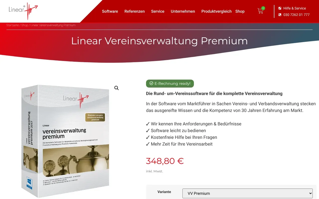 Linear Vereinsverwaltung Premium