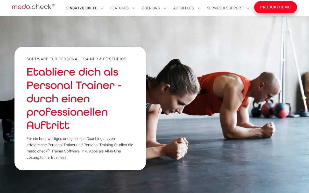 medo.check Personal Trainer Software