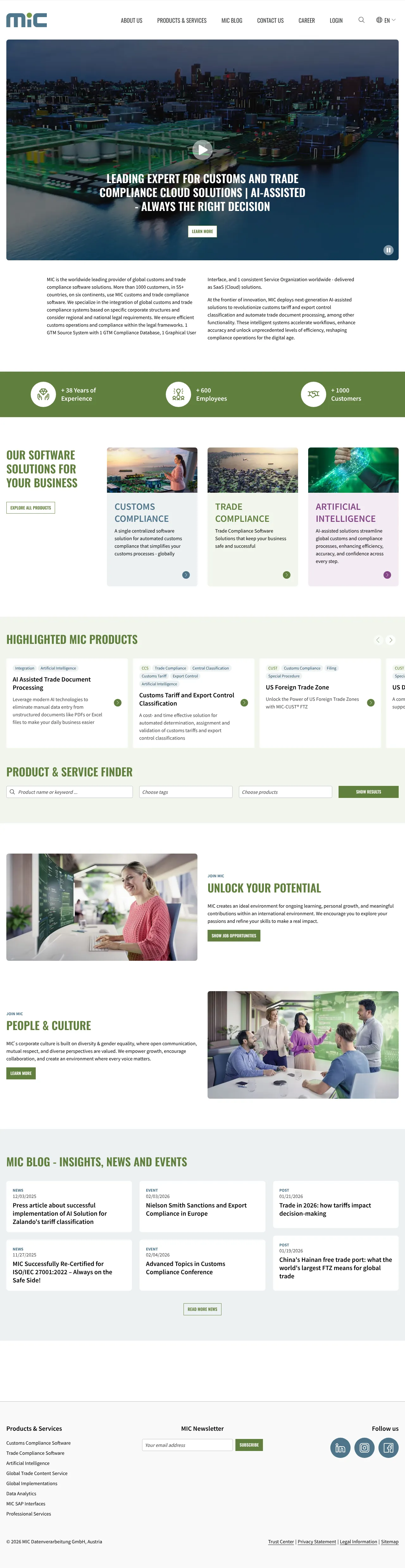 Screenshot von MIC-CUST