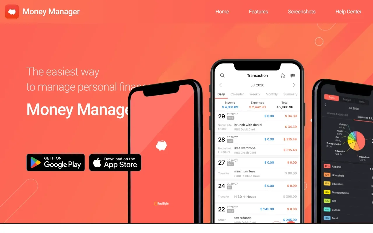 Money Manager Expense & Budget