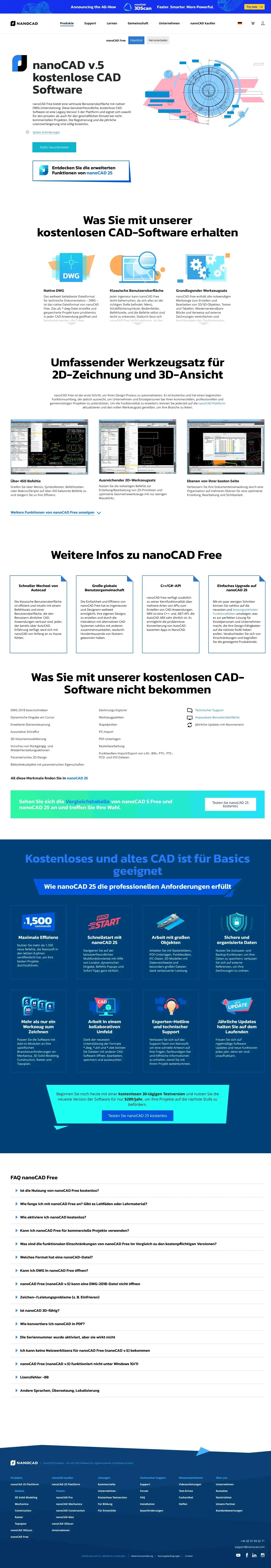 Screenshot von nanoCAD Free
