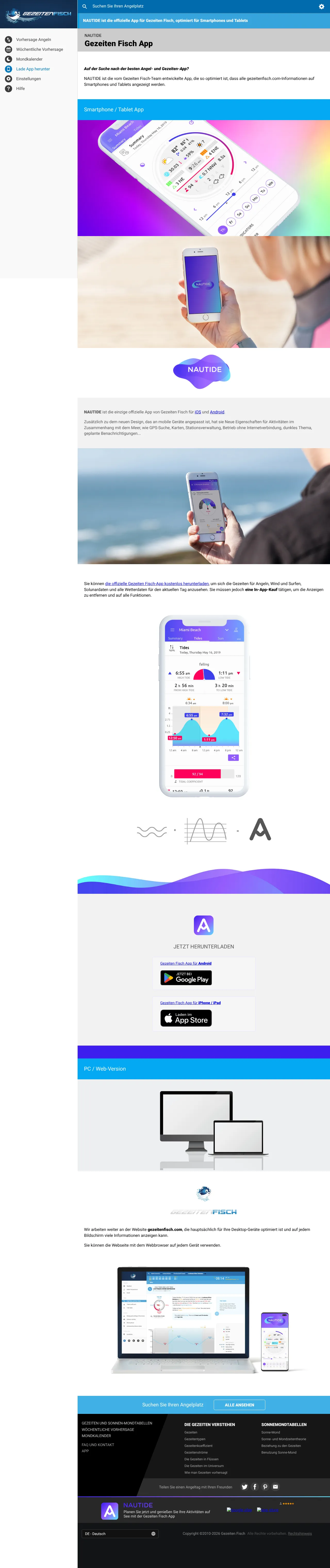 Screenshot von NAUTIDE - Gezeiten Fisch App