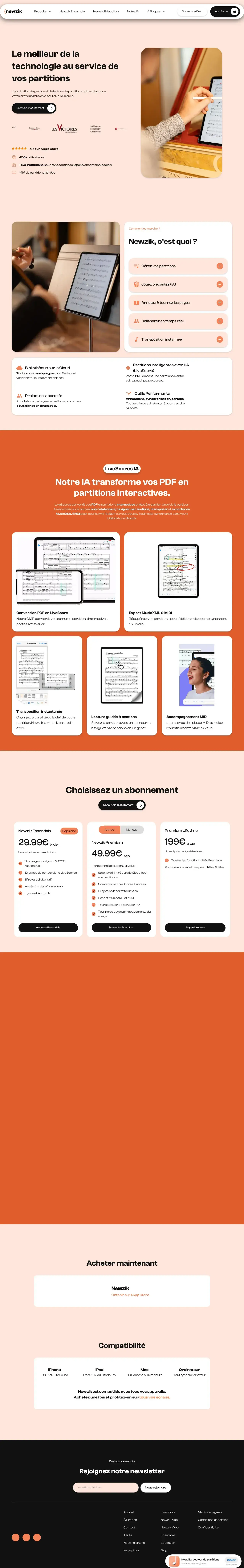 Screenshot von Newzik