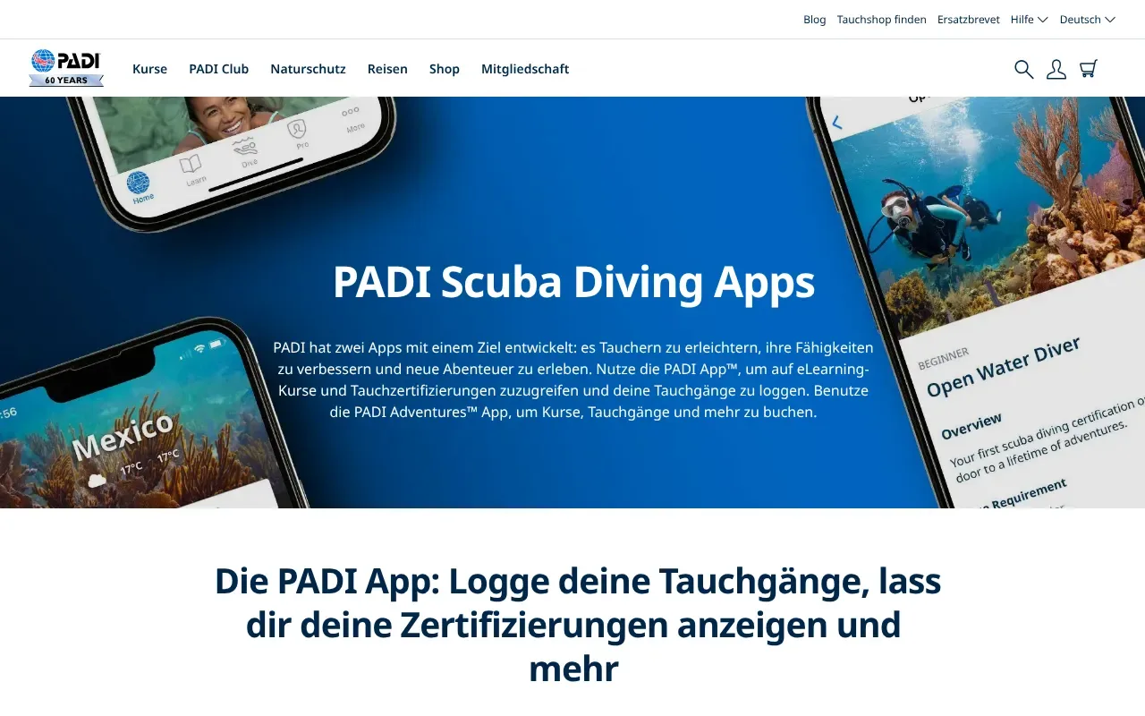 PADI Mobile Apps