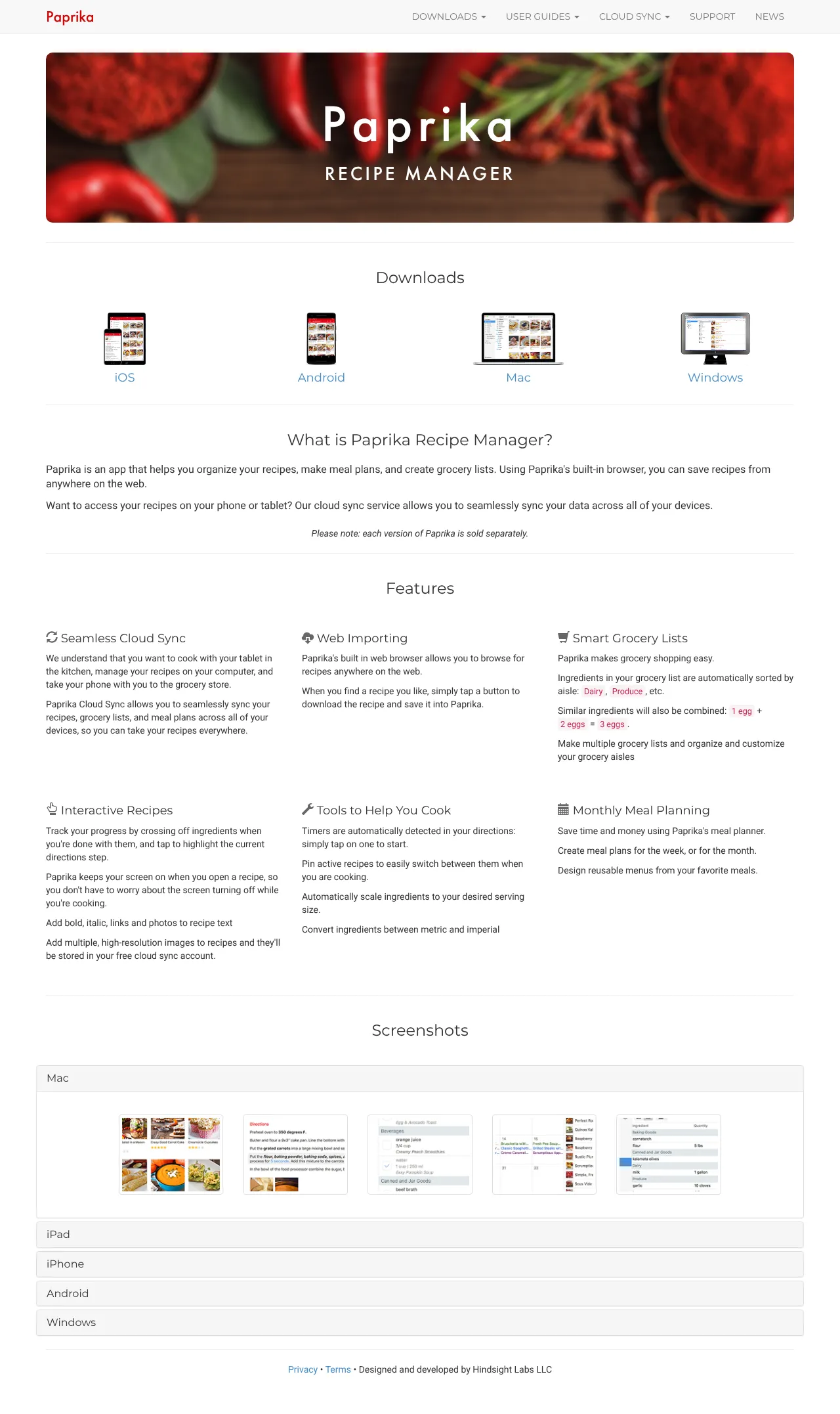 Screenshot von Paprika Recipe Manager