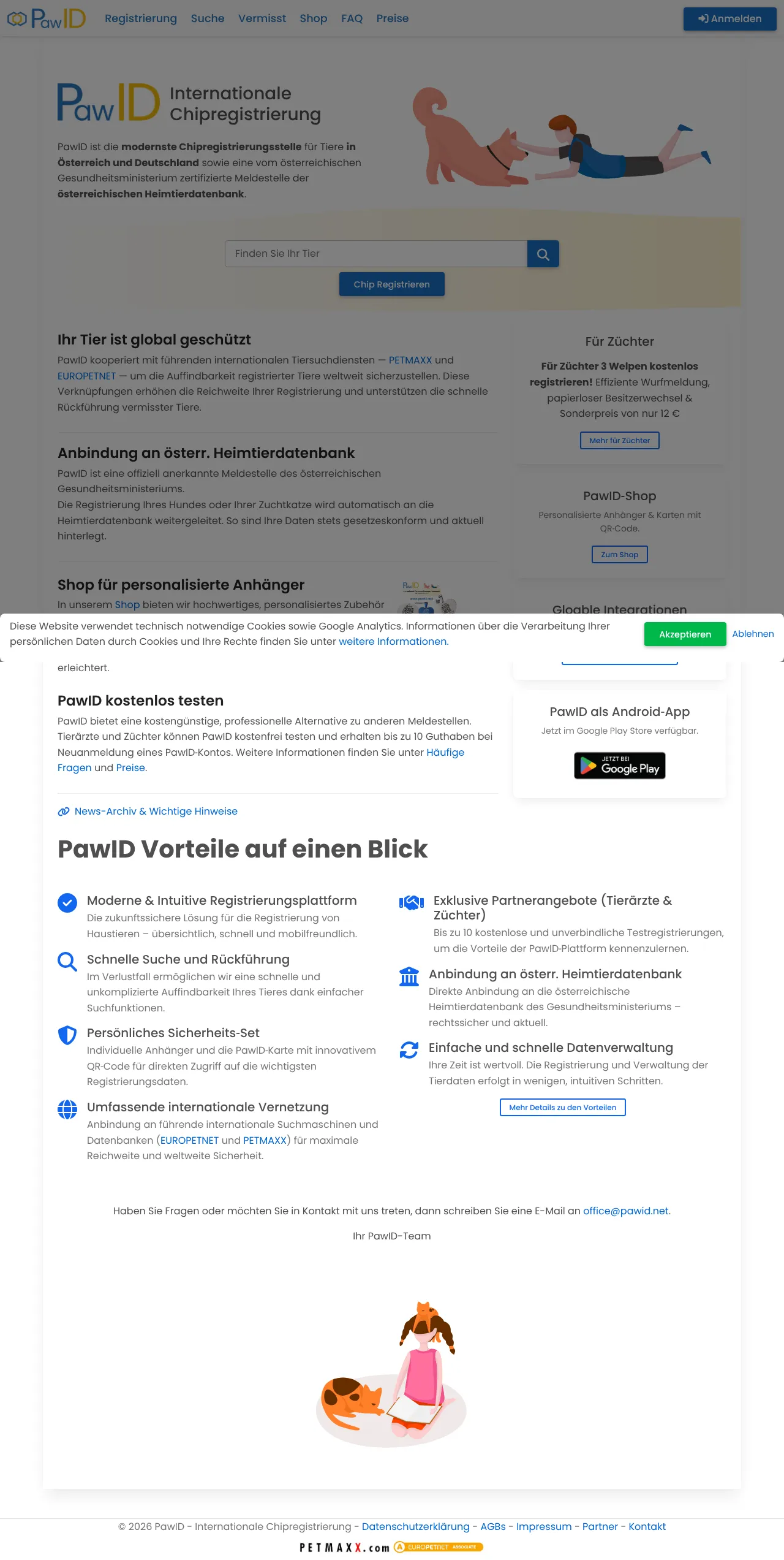 Screenshot von PawID