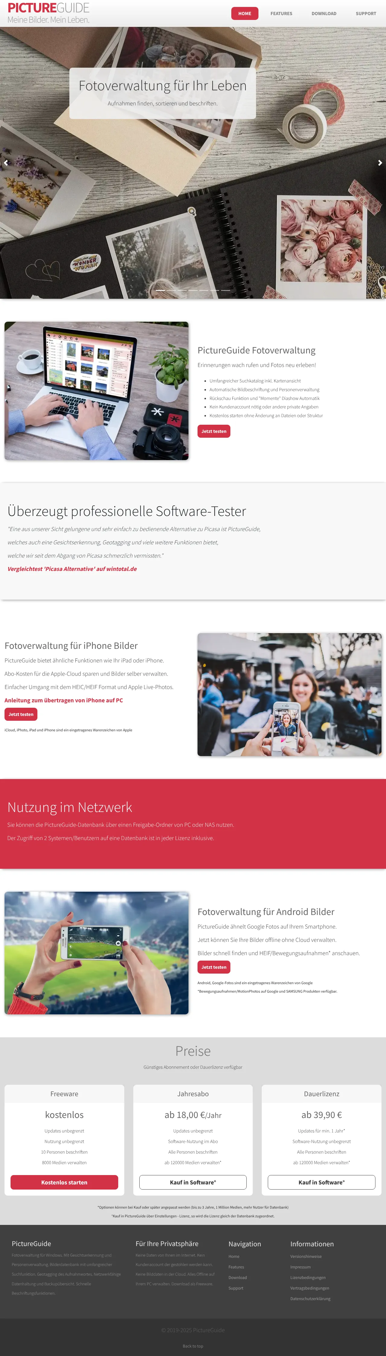 Screenshot von PictureGuide