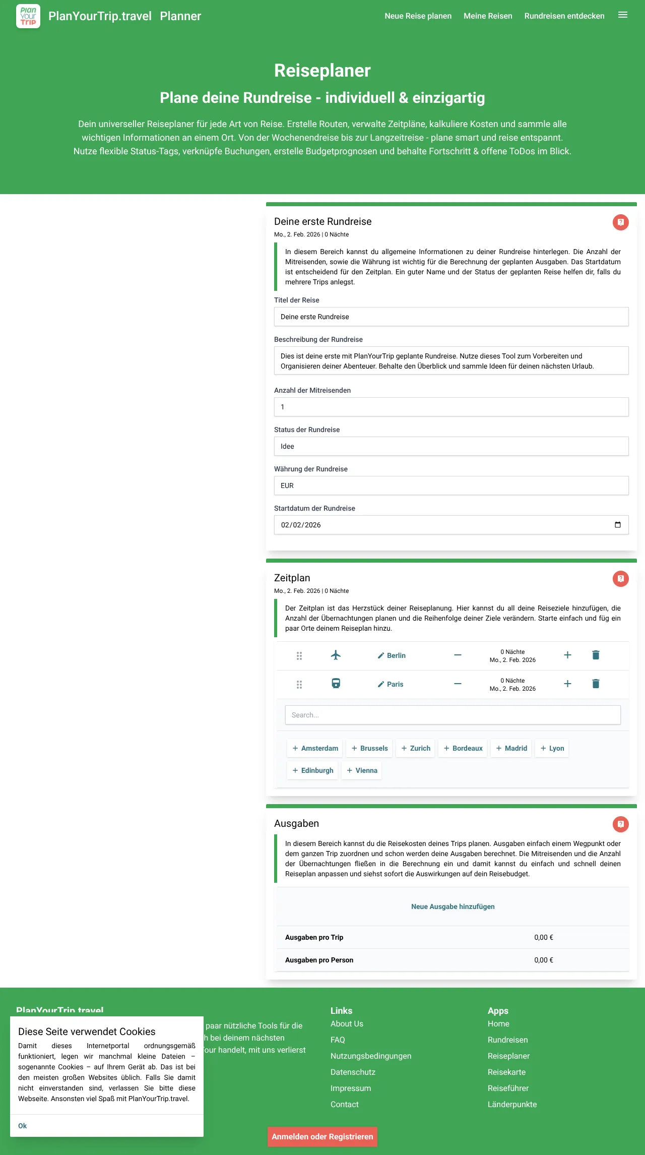 PlanYourTrip Travel Planner