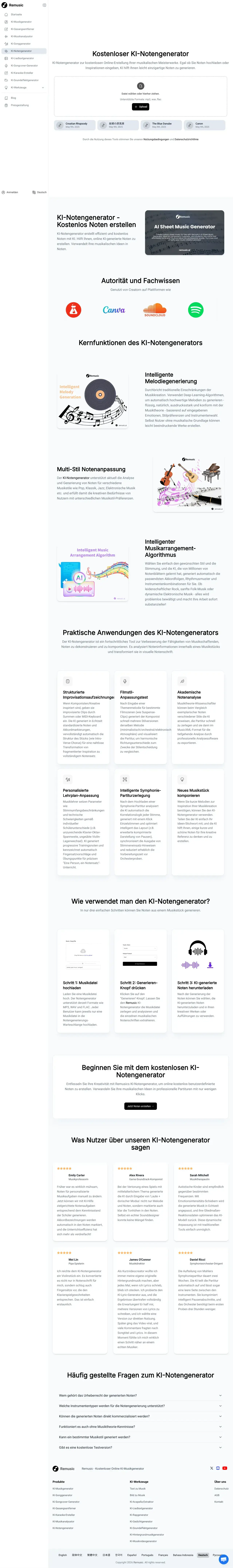 Remusic KI-Notengenerator