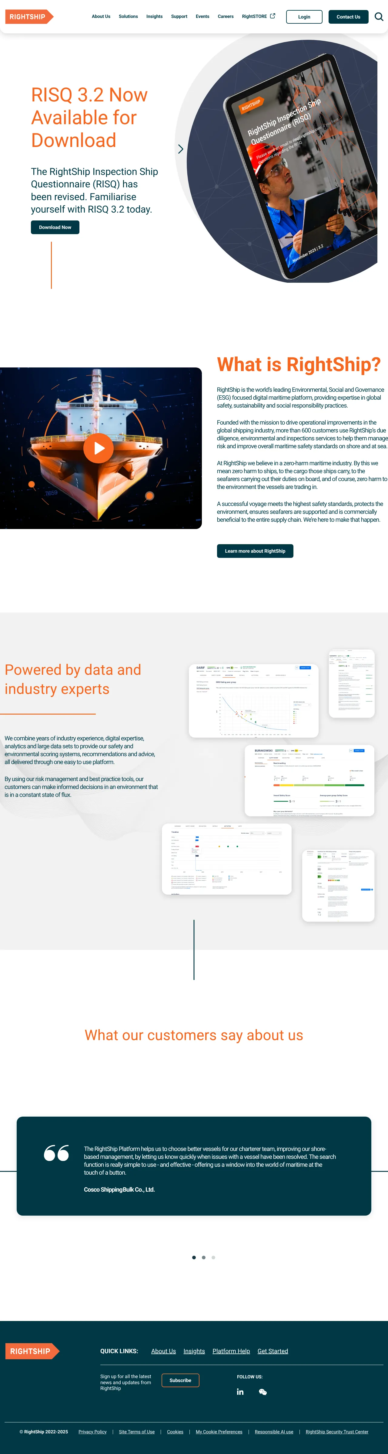 Screenshot von RightShip