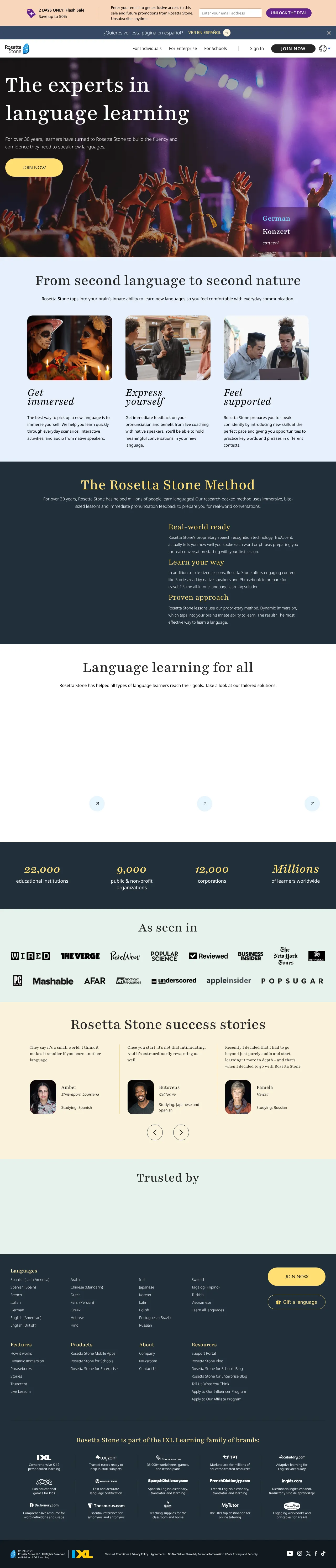 Screenshot von Rosetta Stone