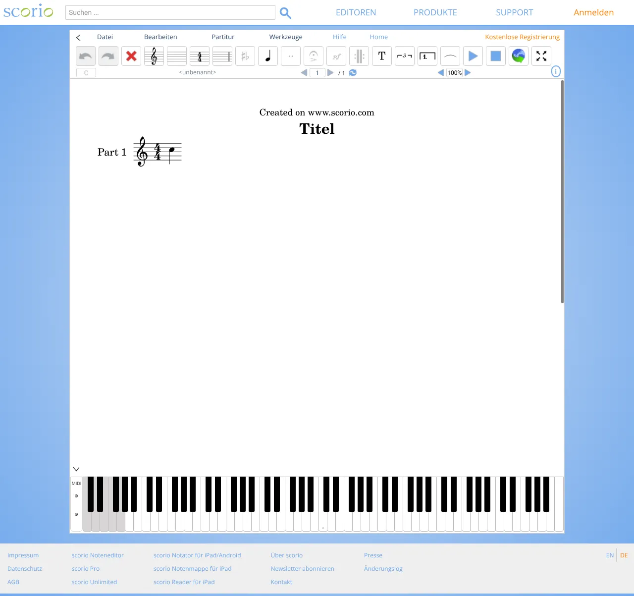 Screenshot von Scorio
