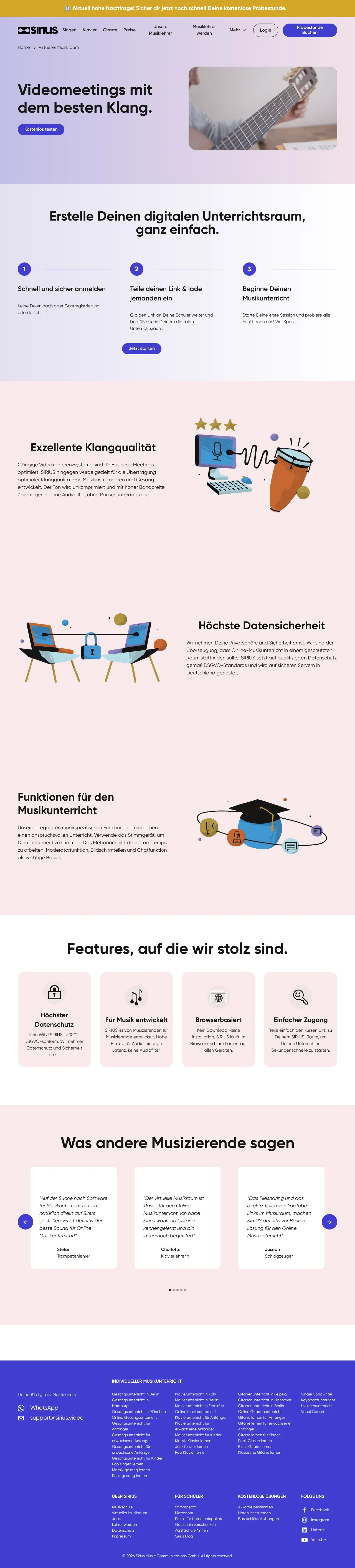 SIRIUS Virtueller Musikraum