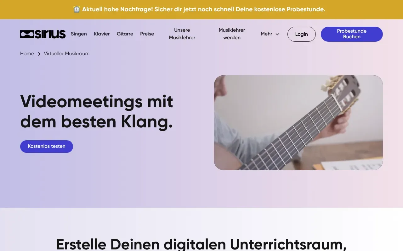 SIRIUS Virtueller Musikraum