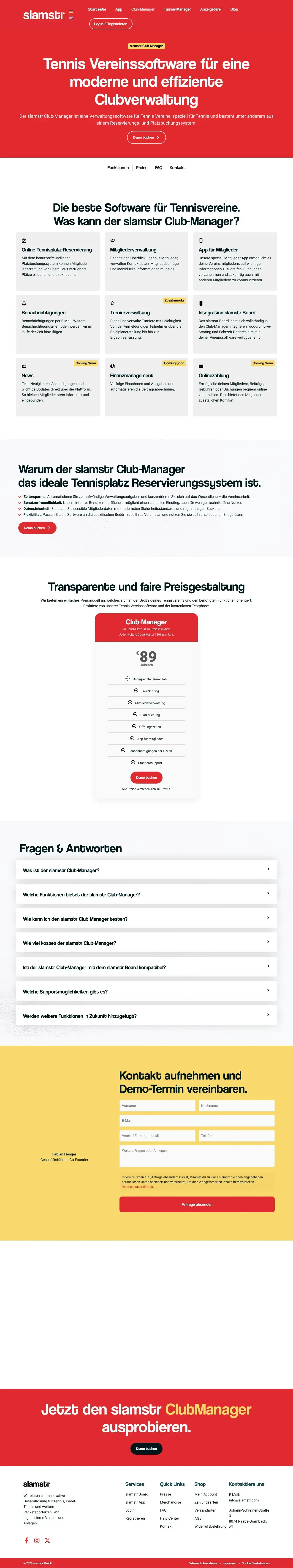 slamstr Club-Manager