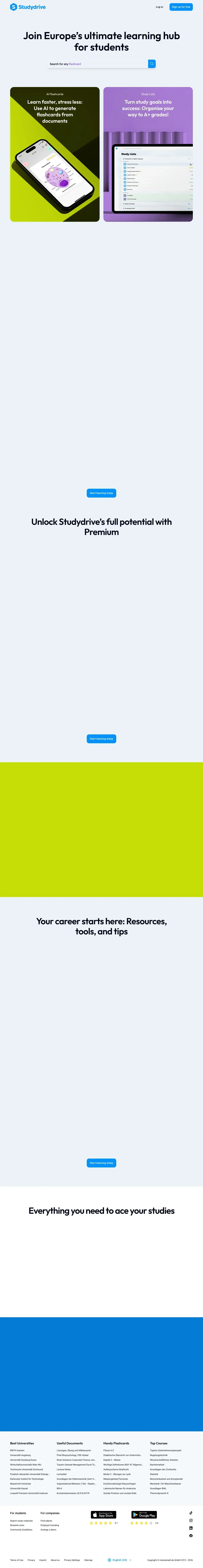 Screenshot von Studydrive