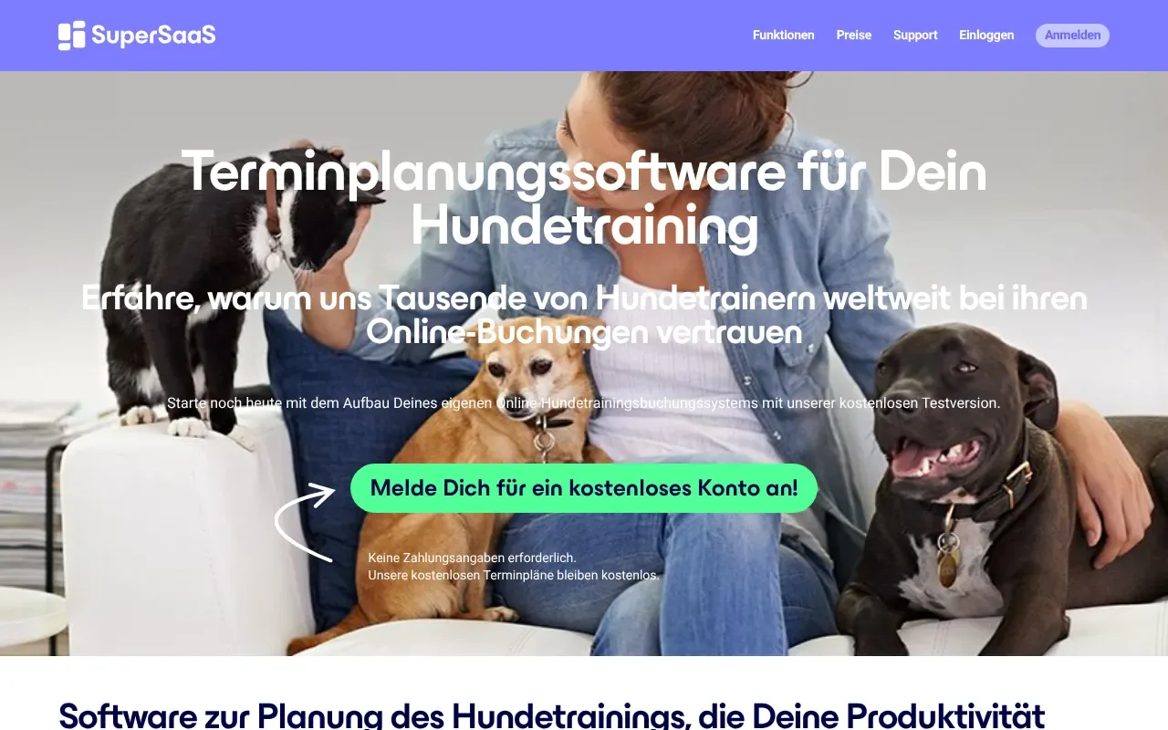 SuperSaaS Hundetraining Software