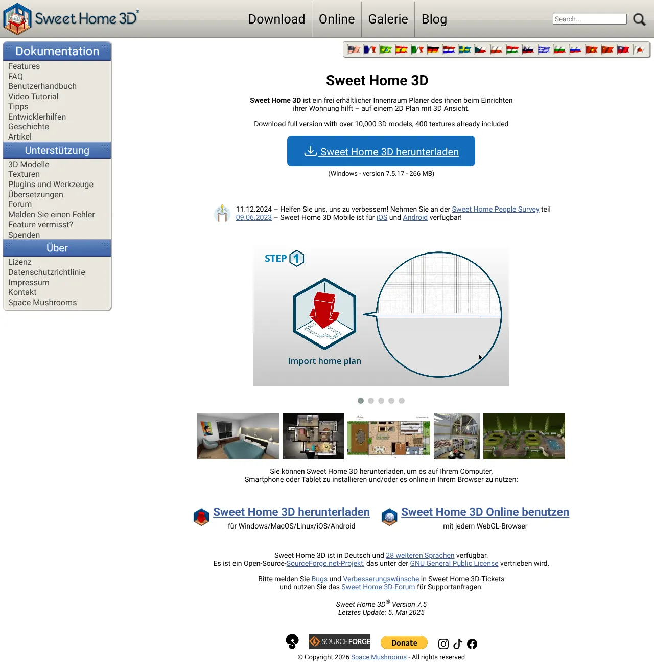Screenshot von Sweet Home 3D